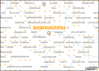 map of Quebrada Grande