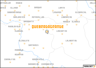 map of Quebrada Grande