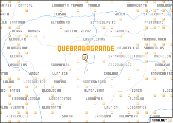 map of Quebrada Grande