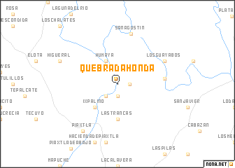 map of Quebrada Honda