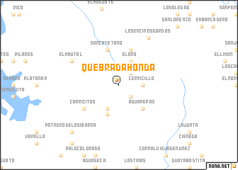 map of Quebrada Honda