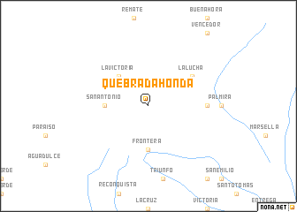 map of Quebrada Honda