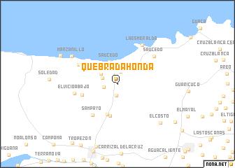 map of Quebrada Honda