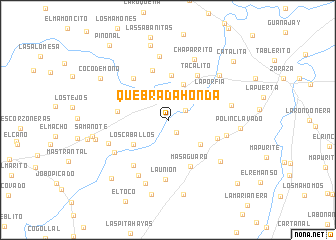 map of Quebrada Honda