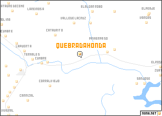 map of Quebrada Honda