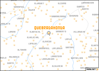 map of Quebrada Honda