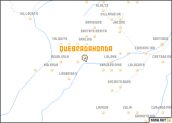 map of Quebrada Honda