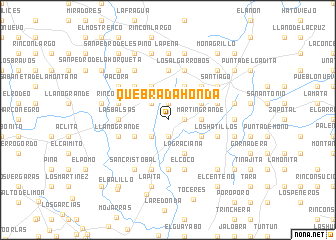 map of Quebrada Honda