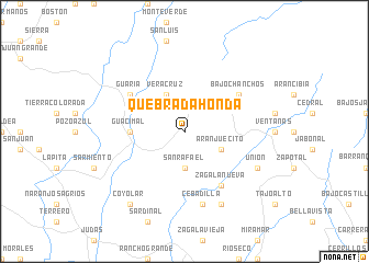 map of Quebrada Honda