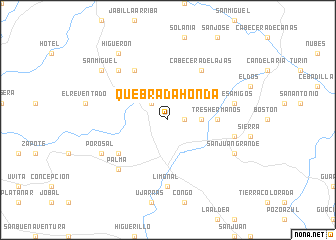 map of Quebrada Honda