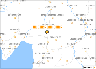 map of Quebrada Honda