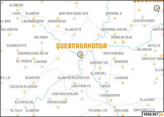 map of Quebrada Honda