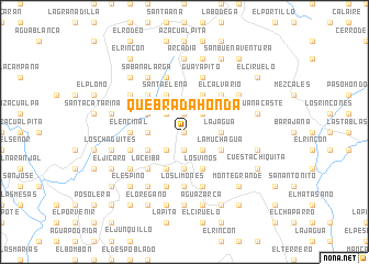 map of Quebrada Honda