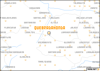 map of Quebrada Honda