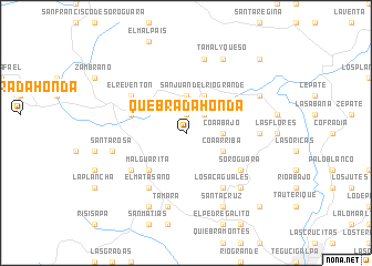 map of Quebrada Honda