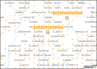 map of Quebrada Honda