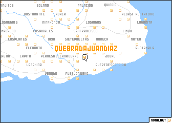 map of Quebrada Juan Díaz