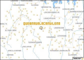map of Quebrada La Candilera
