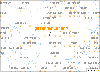 map of Quebrada Larga