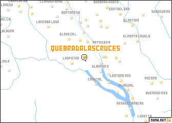 map of Quebrada Las Cruces