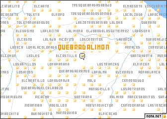 map of Quebrada Limón