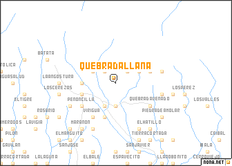 map of Quebrada Llana