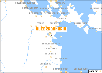 map of Quebrada Marín