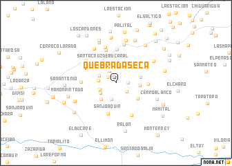 map of Quebrada Seca