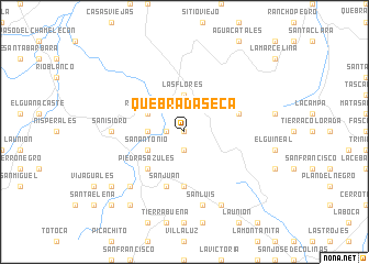 map of Quebrada Seca