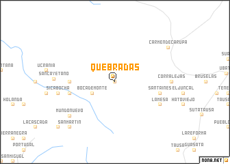 map of Quebradas