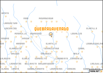 map of Quebrada Venado