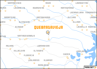 map of Quebrada Vieja