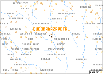 map of Quebrada Zapotal