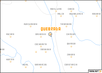 map of Quebrada