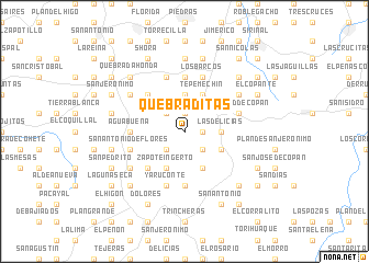 map of Quebraditas