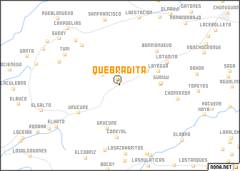 map of Quebradita