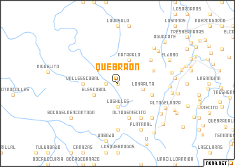 map of Quebraón