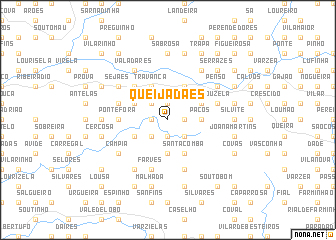 map of Queijadães