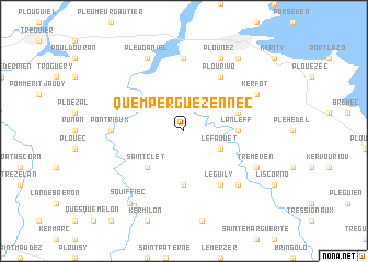 map of Quemper-Guézennec