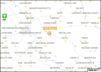 map of Quenne