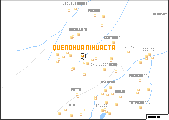 map of Queño Huani Huacta