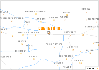 map of Querétaro