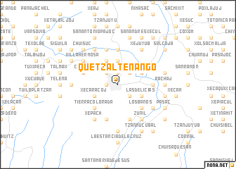 map of Quetzaltenango