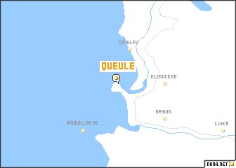map of Queule