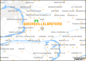 map of Quévreville-la-Poterie