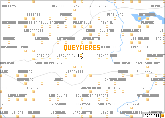 map of Queyrières