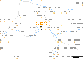 map of Quézac