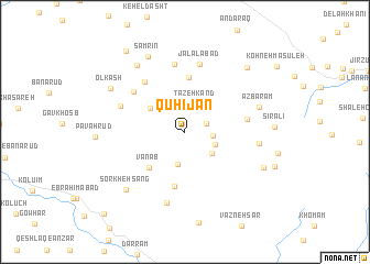 map of Qūhījān