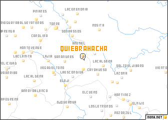 map of Quiebrahacha