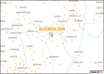 map of Quiebra Loma